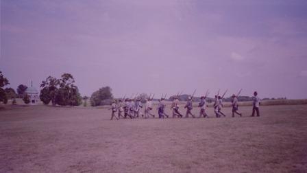 Confederate Reenactors on the March