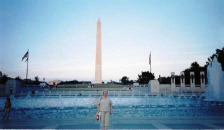 Sharon at WWII Memorial