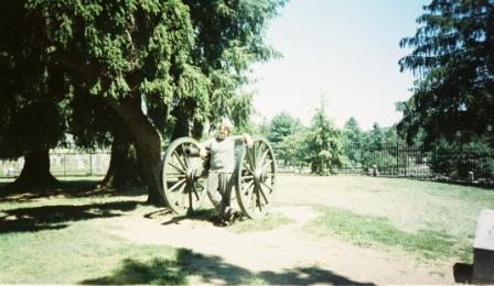 Michael in Front of a Cannon