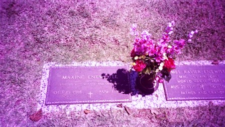 Closeup View of Parents' Gravemarkers